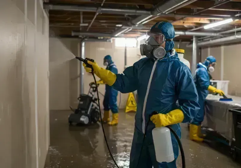 Basement Sanitization and Antimicrobial Treatment process in Lawrenceville, IL